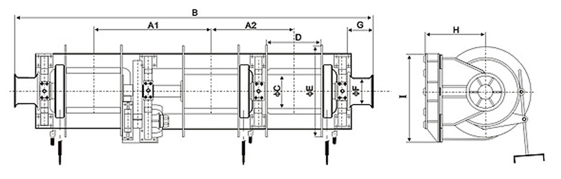 Hydraulic Combined Mooring Winch Three Drum