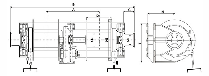 Hydraulic Combined Mooring Winch Two Drum