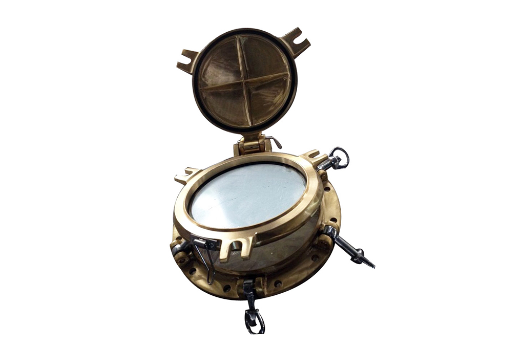 Brass Porthole with Storm Cover